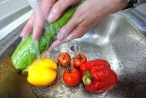 Wash vegetables to prevent parasitic infection